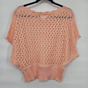 Peach Knit Sweater 90s Large EXCELLENT